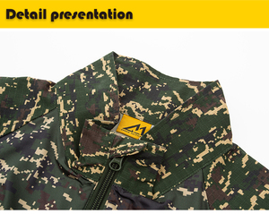 Aonesport Men's Camo Half Zip <b>Shirt</b> Long Sleeve Knitted Quick Dry Breathable Tactical Outdoor Hiking <b>100</b>% <b>Polyester</b> - Product Image 6