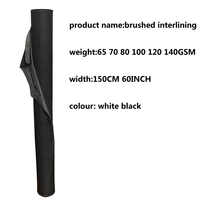 Accessoires de couture d'entoilage thermocollant brossé pour vêtement les plus populaires Fabrication d'entoilage d'insertion de trame-LARGEUR 150CM