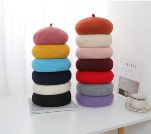 Boina de Color Sólido de Alta Calidad al por Mayor, Estilo Coreano Vintage, para Otoño e Invierno, Casual, Tipo Artista - Product Image 1