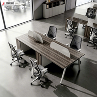 Meubles de bureau JIUSHUN, poste de travail modulaire pour 4, 6 ou 8 personnes, table en bois, poste de travail ergonomique, bureau de travail
