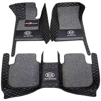 Tapis de sol de voiture de luxe imperméables à double couche en cuir/PVC de 20 mm d'épaisseur, ensemble complet pour ACURA MDX RDX ZDX TSX RL TL CDX TLX