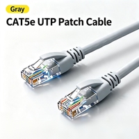 Cable de Conexión Ethernet CAT5 - Cable de Comunicación de Red de Alta Velocidad, Cobre 23AWG UTP, Conector RJ45 con Revestimiento de PVC