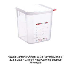 ภาชนะโพลีโพรพิลีนสุญญากาศ 8 ลิตร 22.5 × 22.5 × 23 ซม. พร้อมฝาปิดอาราเวน - Product Image 2