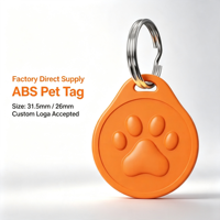 Etiqueta de Identificación GPS Antipérdida para Mascotas, Placa de Identificación con Código QR para Perros y Gatos, Material ABS