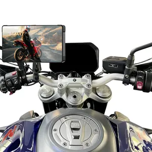 Carplay Navigator kablosuz Android oto monitör ile 5 inç su geçirmez dokunmatik ekran motosiklet gps motosiklet Carplay