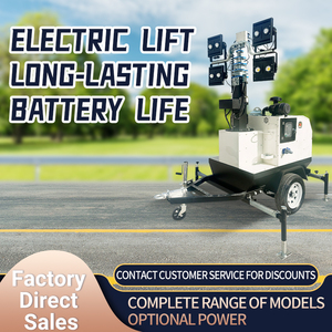 Torre de Iluminación Móvil Industrial con Remolque, 5m, 7m, 9m, con Generador Diésel, Venta al por Mayor de Fábrica, RGB, Luz Blanca, Solar, DC - Product Image 4