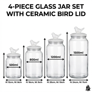 Barattolo in Vetro per Alimenti <span class=keywords><strong>con</strong></span> Coperchio Ermetico in Vetro Soda-Lime e <span class=keywords><strong>Guarnizione</strong></span> in Silicone, Sigillatura Ermetica Anti-Umidità, Trasparente - Product Image 4