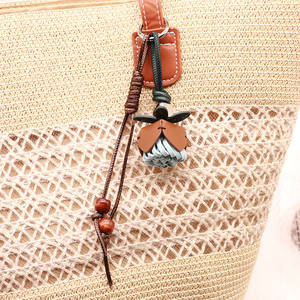 Nuevo llavero de decoración retro estilo chino inspirado en el Zen, con diseño de maceta de flores, ábaco y cuerda colgante con borla, para bolso. - Product Image 4