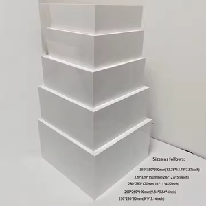 Akrilik putih Modern Riser kubus persegi panjang tampilan makanan prasmanan rak untuk makanan dingin teh Break kue makanan ringan Morden gaya - Product Image 2