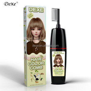 Shampoo Colorante DEXE con Pettine, 6 Colori: Marrone, Biondo, Nero, Copertura Efficace al 100% dei <span class=keywords><strong>Capelli</strong></span> Grigi e <span class=keywords><strong>Bianchi</strong></span> per Uomini e Donne, Uso Domestico - Product Image 2