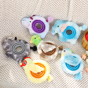Fabricante Pet Products Nova Loja Interativa Durável Comida Vazamento Round Ball Dog Plush Chew Brinquedos - Product Image 2