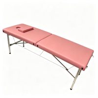 Table de massage pliable professionnelle, portable, avec cadre en métal, légère, pour salon de beauté, lit facial pour usage hospitalier