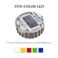 Borne lumineuse solaire LED souterraine étanche IP68 IL300 pour allée et sol, avec réflecteur prismatique haute intensité