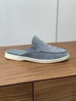 Nouveauté Printemps 2026 : Mocassins de luxe haut de gamme de créateur, à bout fermé, style chaussures bateau, à enfiler, avec empeigne en cuir véritable, légers et robustes