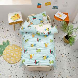 Ensemble de literie pour lit de bébé en coton percale 100% Ensemble de housse de couette pour tout-petit dinosaure - Product Image 6