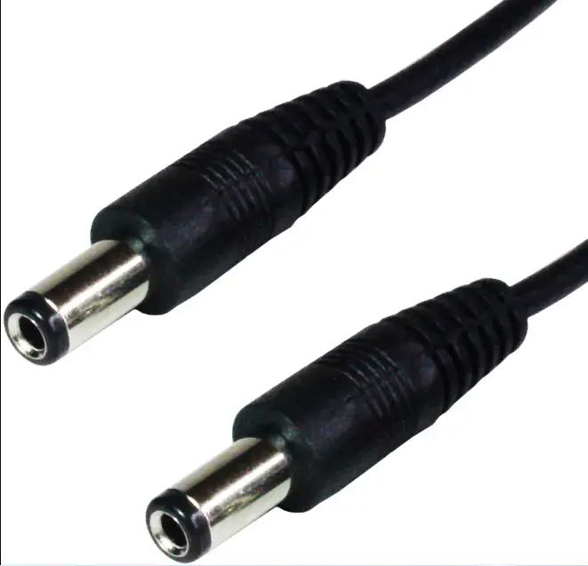 5.5*2.1mm power cords with molded plug laptop power output dc cable with LED light, 3-core laptop adapter