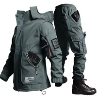 Sweat à capuche tactique décontracté pour homme, en toile respirante et écologique, coupe-vent et imperméable, idéal pour la chasse et la pêche
