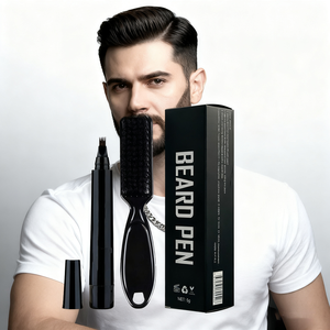 <span class=keywords><strong>Crayon</strong></span> et Crème à Barbe Végétaliens Bio Naturels pour Hommes, Vitamine C, Fixation Forte, Traitement Anti-Acné 5g - Couleur Universelle pour Remplissage Complet de la Barbe - Product Image 4