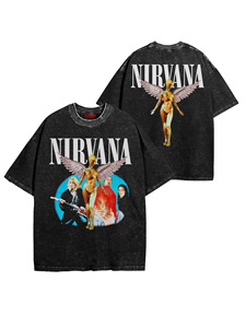 <span class=keywords><strong>T</strong></span>-<span class=keywords><strong>shirt</strong></span> à manches courtes pour homme avec motif <span class=keywords><strong>Nirvana</strong></span> In Utero Angel, col rond <span class=keywords><strong>vintage</strong></span> délavé, tee-<span class=keywords><strong>shirt</strong></span> streetwear groupe rock - Product Image 5