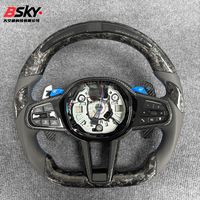 Volant en fibre de carbone forgé sur mesure avec LED, compatible avec BMW G05 G06 G20G30 M2 G87 M3 G80G82 G42 M5F90 F97 F10 F20 F30 F40 F15