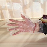 Gants en PE transparents résistants, gants en plastique jetables pour la cuisine, la coloration des cheveux