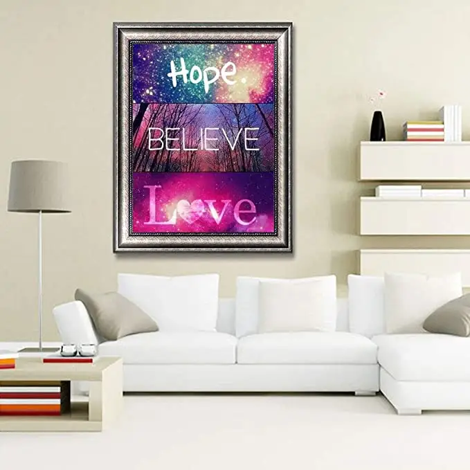 DIY 5D Diamond Painting Love Quotes By Number Kits For Adults For Home Wall Decor Valentine's Gift