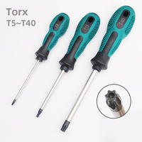 Tournevis Torx T5 T6 T7 T8 T9 T10 T15 T20 T25 T27 T30 T40 avec embout magnétique CrV, longueur 75 mm 100 mm 3 pouces 4 pouces