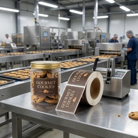 Autocollants en vinyle autocollants personnalisés, étiquettes en rouleau pour emballages de gâteaux, bonbons et aliments, résistants à l'eau, aux UV et durables