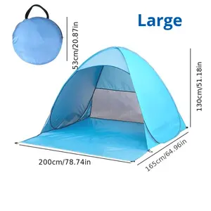 Stokta Kamuflaj Plaj Çadırı Tam Otomatik 2 Saniyede Hızlı Açılır Açık Hava Basit Güneşlik Plaj Kenarı Dinlenme Tentesi - Product Image 6