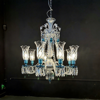 Lustre en cristal de luxe personnalisé pour intérieur hôtel villa salle de mariage lustre en cristal