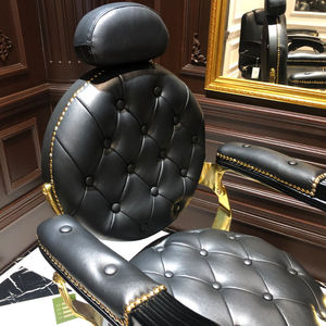 Fauteuil de Barbier Hydraulique Inclinable Noir Rétro Moderne pour Salon de Coiffure et Équipement de Barbier - Style Antique - Product Image 3