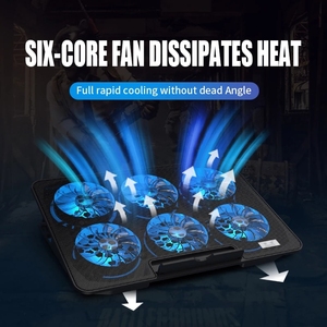 Tấm tản nhiệt laptop chơi game 18 inch, đế tản nhiệt 6 quạt, giá đỡ laptop chơi game có thể điều chỉnh chiều cao, đế tản nhiệt laptop dùng cho văn phòng, trường học, nhà cửa - Product Image 3