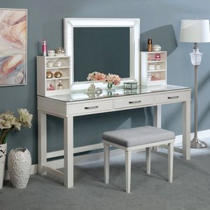 2024 benutzerdefinierte portabler spiegelkonsole für make-up mdf-waschtisch mit led-lichtern-set schwarz und weiß badezimmermöbel