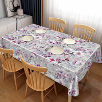 Nappe rectangulaire gaufrée imprimée en gros, nappe en PVC imperméable, nappe en plastique