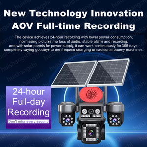 Năng lượng mặt trời thực 4 ống kính 20MP 10K Wifi 4G <span class=keywords><strong>IP</strong></span> Ngoài Trời <span class=keywords><strong>360</strong></span> toàn cảnh PTZ máy ảnh Bullet không dây an ninh CCTV Mạng Máy ảnh giám sát - Product Image 3