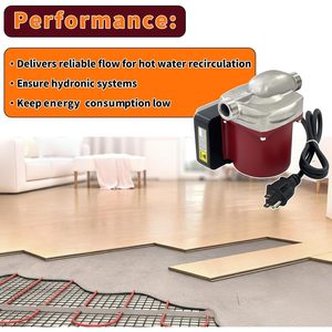 Pompe de circulation CWDA 115V 1/8 CV avec minuterie pour recirculation d'eau chaude et raccords union - Product Image 4