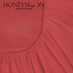 Hellrote Anpassbare Bettwäsche mit Tiefen Taschen Besticktes Bettlaken-Set 3-teilig - Product Image 4