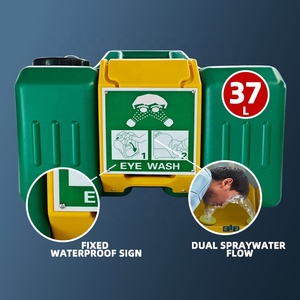 <span class=keywords><strong>Douche</strong></span> d'urgence portable alimentée par gravité et station de lavage oculaire 8 gallons 16 gallons fixée au mur - Product Image 3
