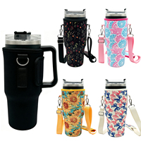 Housse de transport pour bouteille d'eau, sacoche pour gourde, étui pour gobelet, housse de protection avec sangle pour bouteille Stanley de 40 oz