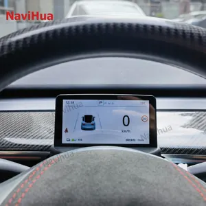 NaviHua最新のレトロフィット5.16インチ仮想コックピット (テスラモデル3/Y用) インテリアキットアップグレードアクセサリーオートカーダッシュボード