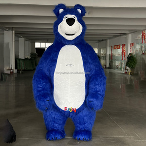 Costume de mascotte gonflable bleu en fourrure pour adulte, <span class=keywords><strong>cosplay</strong></span> d'anime, mascotte personnalisée pour le carnaval - Product Image 4