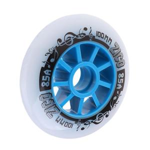 Pattini in linea per esterni da 100mm blu da corsa con parti di ruote in PU per il pattinaggio in linea - Product Image 1
