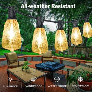 Personalización impermeable largo 100 pies 200 pies decoración interior al aire libre LUZ DE Navidad Patio ST38 bombilla LED cadena de luces - Product Image 5