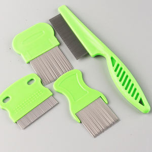 In acciaio inossidabile e plastica per la pulizia dei peli di animali domestici pettini per pulci e pidocchi per cani e gatti - Product Image 4