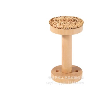 Attache de rideau en rotin tressé, crochet mural coupe-vent pour rideau de douche, support de rideau en rotin, rideau de porte en bois - Product Image 5