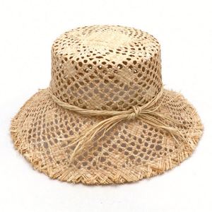 Summer New Trendy Fashion Women Hollow Designer Bucket <b>Hat</b> Raffia Straw <b>Hat</b> <b>for</b> Women Beach Resort Holiday Travel Vacation Dress - Product Image 2
