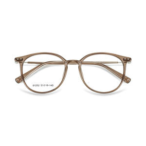 Monture de lunettes ovales de style coréen 01252, monture intégrale, anti-lumière bleue, unisexe, verres en acrylique, origine Danyang - Product Image 1