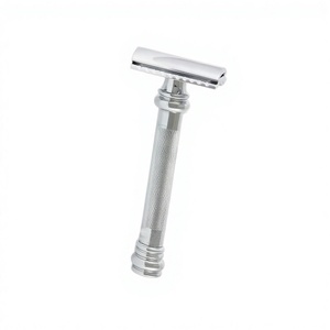 Rasoir de sécurité JDK 1 pièce, populaire en Europe, couleur or rose, avec manche en bois d'olivier pour le rasage du visage et l'épilation - Product Image 2