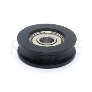 Ruedas de Tensión de Cuerda con Rodamientos de Ranura en U Recubiertos de Goma para Riel de Puerta Corredera - 8*34*10.5mm, Directo de Fábrica - Product Image 2