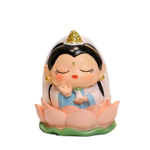 Pot de fleurs/plantoir moderne en résine écologique, motif Fée Joyeuse et Petit Dieu de la Richesse, pour bureau et maison, capacité 1-3L, anti-stress - Product Image 5